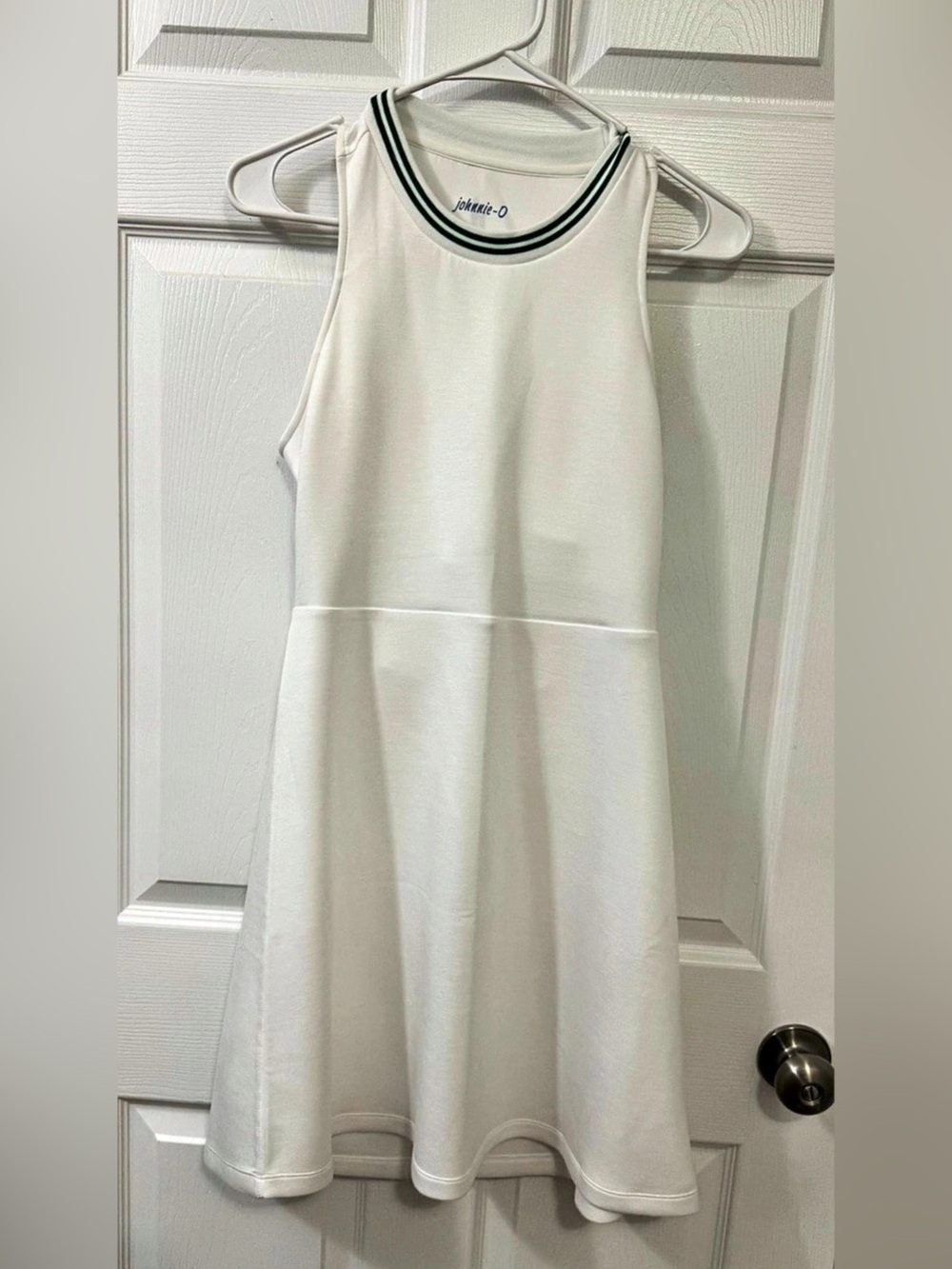 Johnnie-O White Green Golf Tennis Dress Racerback Athletic